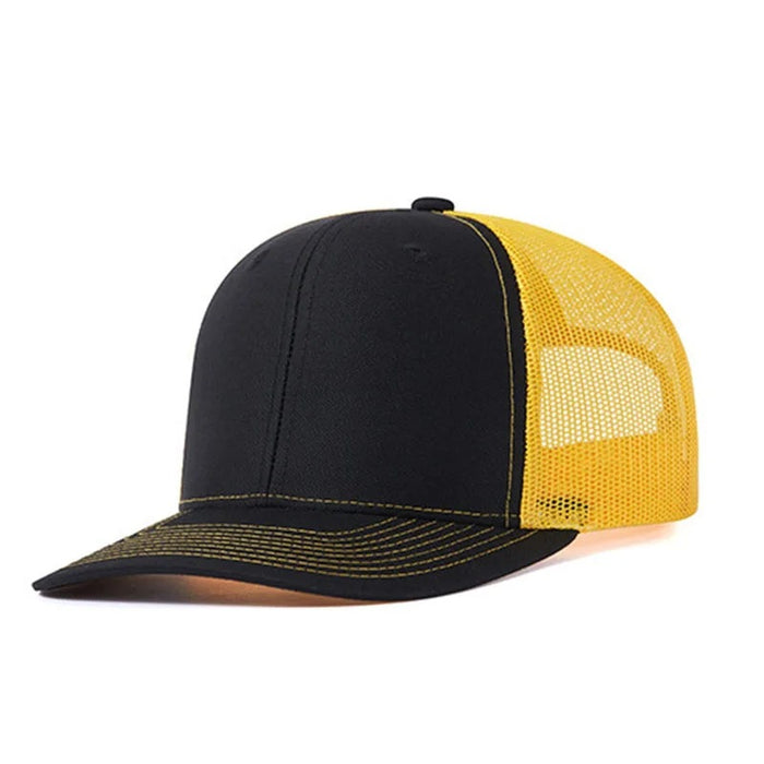 Wholesale Khaki pure color light board duckbill cap with wide brim and breathable mesh baseball cap