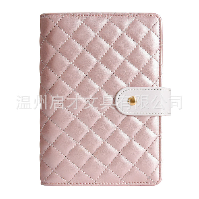 Wholesale Macaron Pu Leather Loose-Leaf Accounting Notebook Creative Cash Budget Financial Planning Notebook