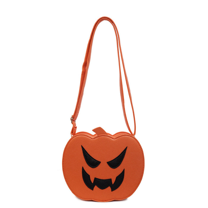 Wholesale  Pumpkin Small Round PU Crossbody Bag Trendy Street Style Fashion Accessory Gift for Women