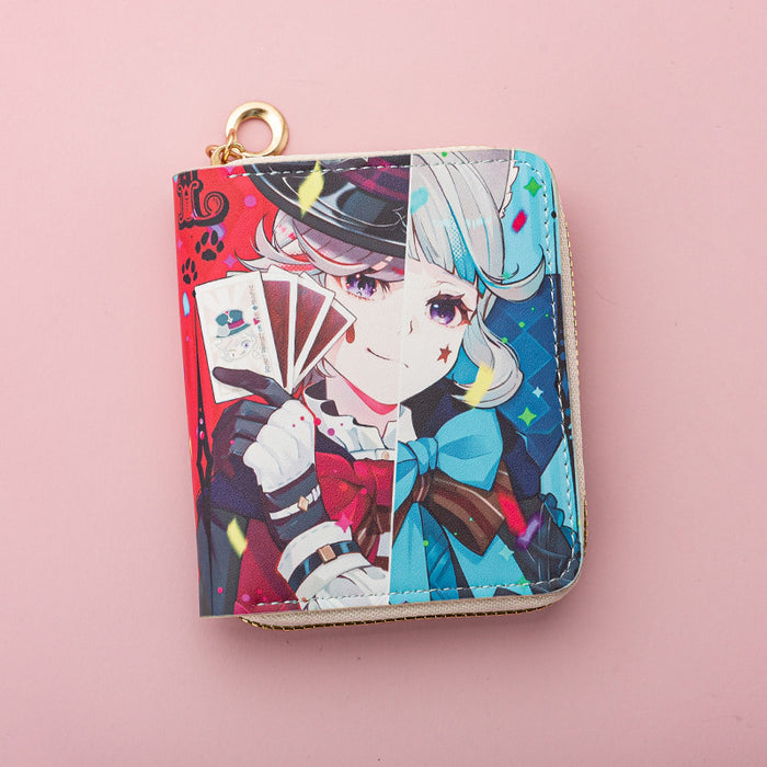 Wholesale Hot-selling Japanese Anime Short PU Wallet Teenagers Students Fashionable Simple Coin Purse Card Holder Wallet JDC-WT-QT008