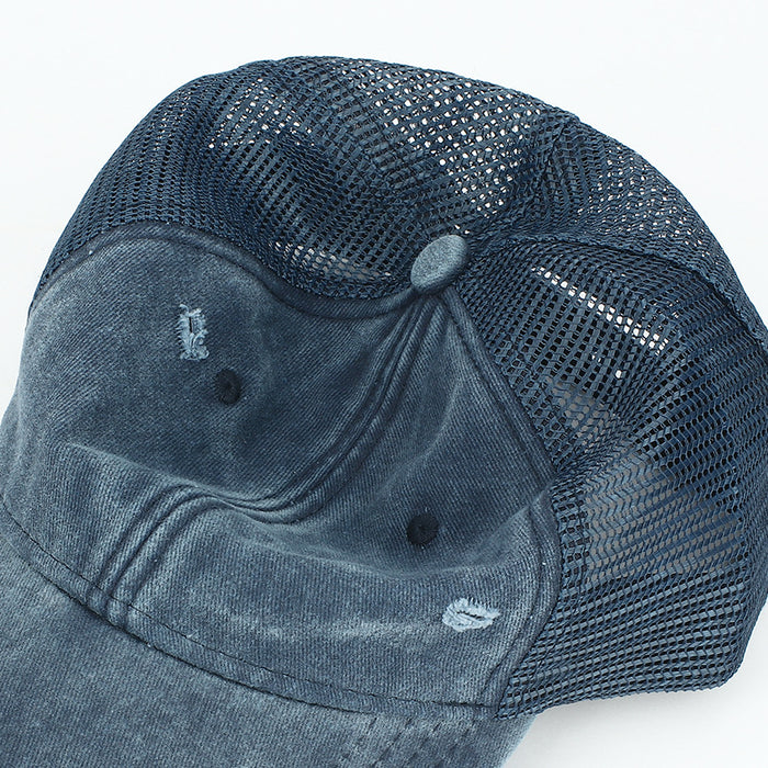 Wholesale Cotton Washed Baseball Cap Soft Top Mesh Cap JDC-FH-RongZ007