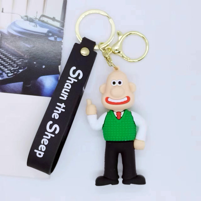 Wholesale Cartoon Sheep Silicone Keychain Bag Charm Car Key Accessory