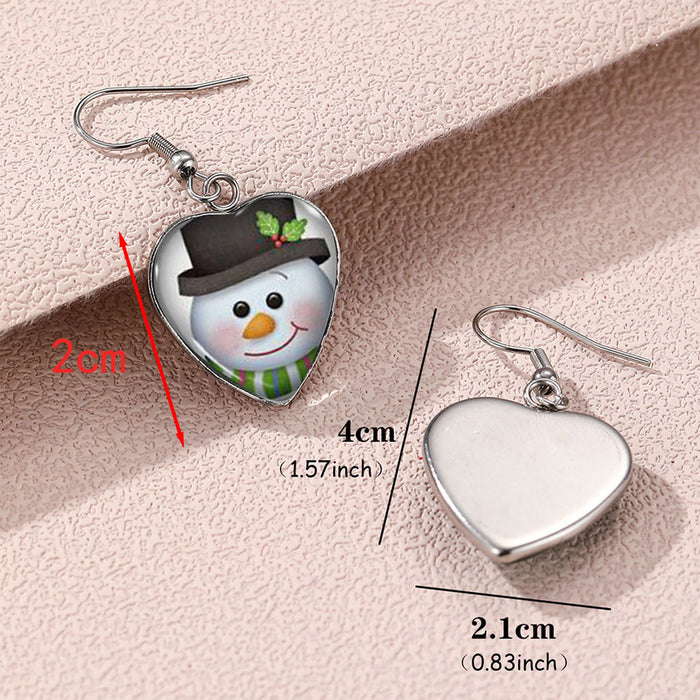 Wholesale American Independence Day Love Stainless Steel Ear Hook Earrings JDC-ES-KaLu009