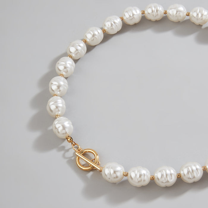 Wholesale Baroque Pearl Necklace Fashion Simple Collarbone