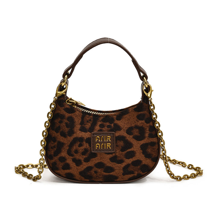 Wholesale Leopard print shoulder bag, fashionable plaid handbag, children's bag