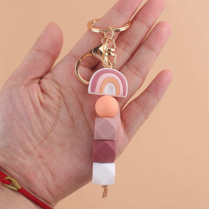 Wholesale Cartoon Rainbow Silicone Keychains