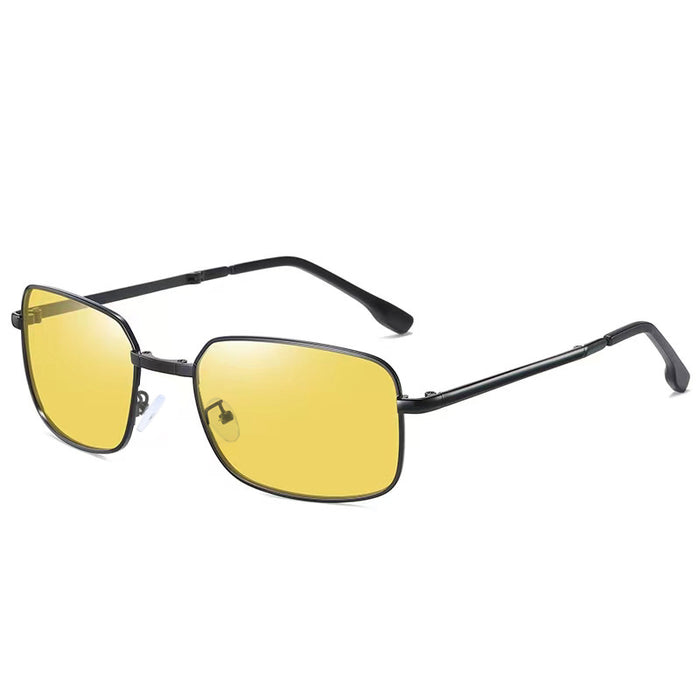 Wholesale Metal folding sunglasses for men, fashionable and high-end, sunscreen and radiation resistant sunglasses for women