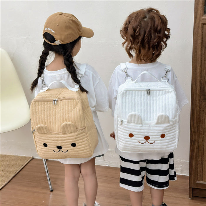 Wholesale Embroidery Thread Quilted Cotton Children's Backpack JDC-BP-YuanDuo079