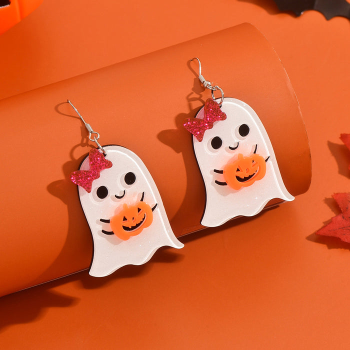 Wholesale Cute  Cartoon Ghost Pumpkin Acrylic Earrings Holiday Earrings