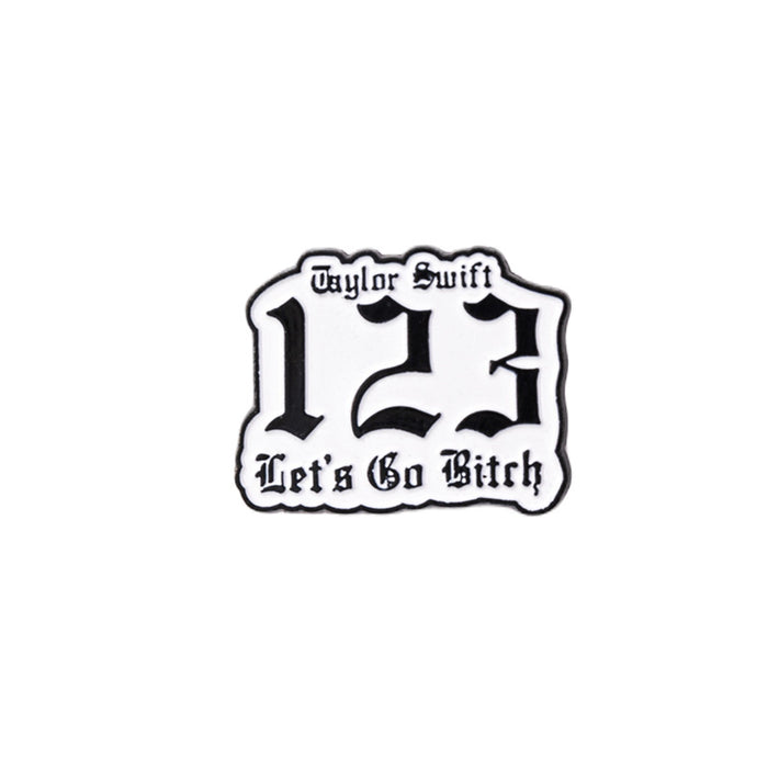 Wholesale Letter metal brooch clothes bag pin badge clothing accessories