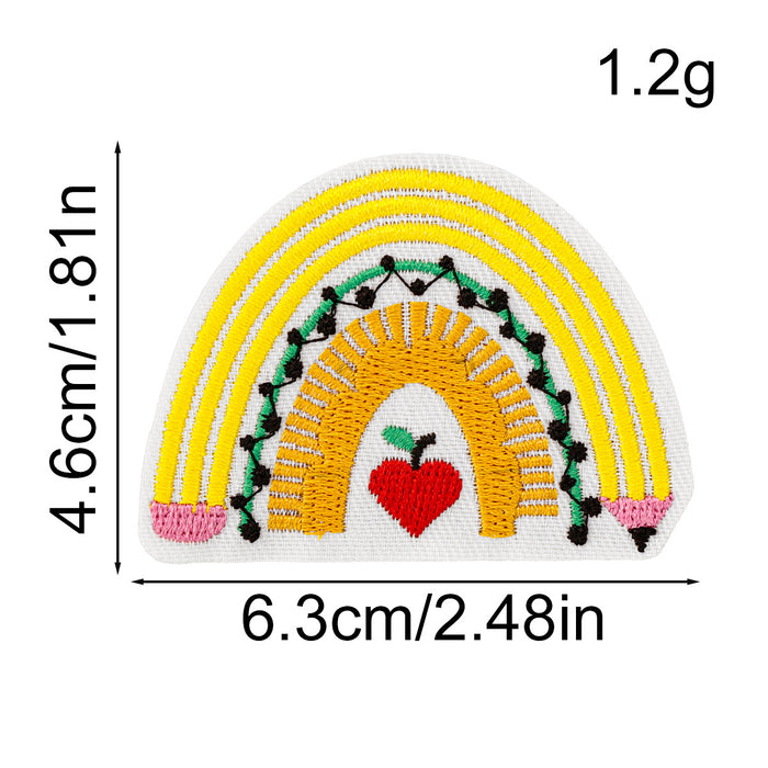 Wholesale Teachers'  Day Rainbow Pencil Cloth DIY Patches