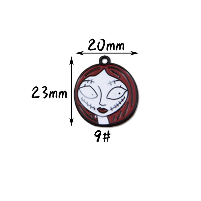 Wholesale 10pcs  Series  Alloy Dripping Oil Earrings Pendants Jewelry Accessories Factory