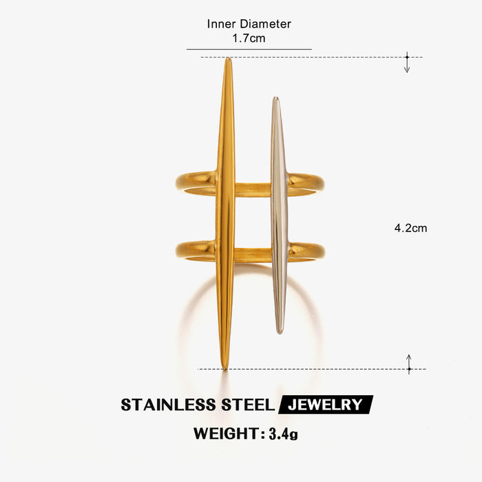 Wholesale Adjustable rings Stainless Steel Hip-Hop Gold Plated Rings for Women