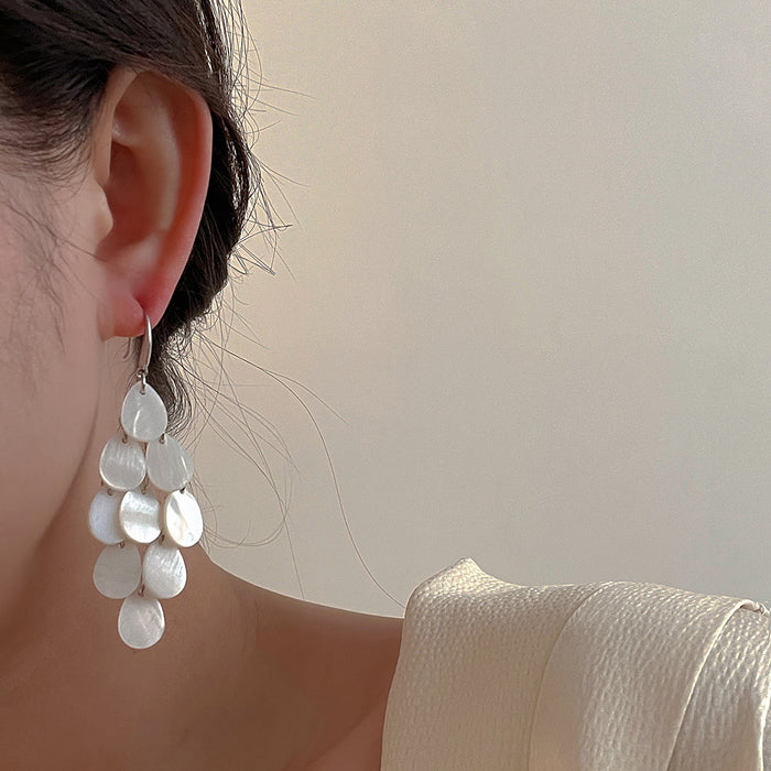 Wholesale Personalized design splicing earrings, long exaggerated tassel earrings, earrings with hooks and earrings