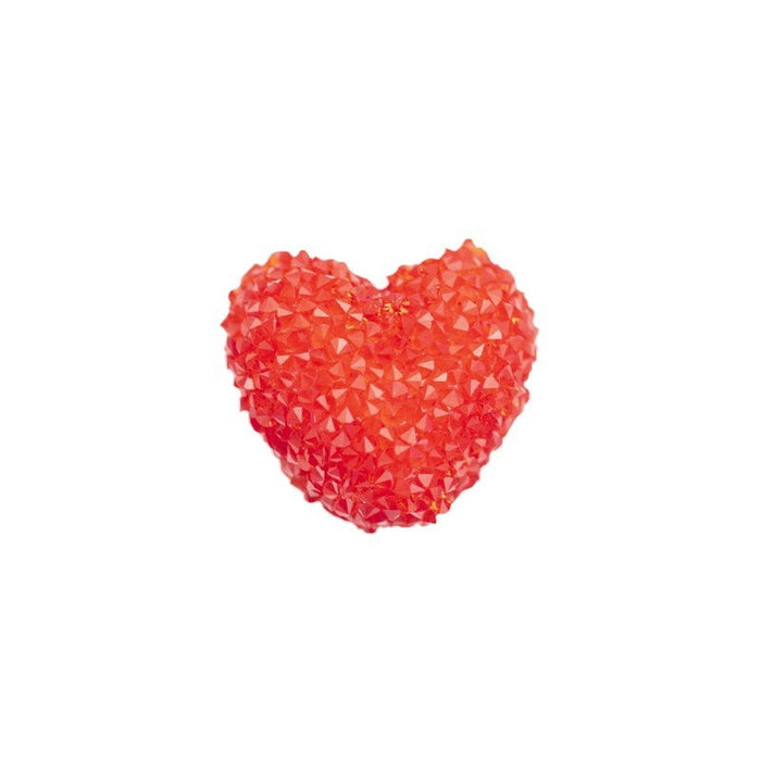Wholesale 10pcs  Acrylic Rhinestones, Soft Granulated Sugar, Small Heart Beads JDC-BDS-HuaZ004