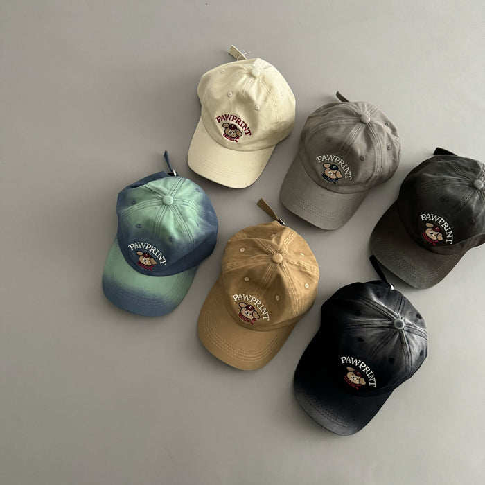Wholesale Cute Bear Print Kids Baseball Cap Korean Retro Fashion Sun Hat For Boys Girls Outdoor Casual Adjustable Cap