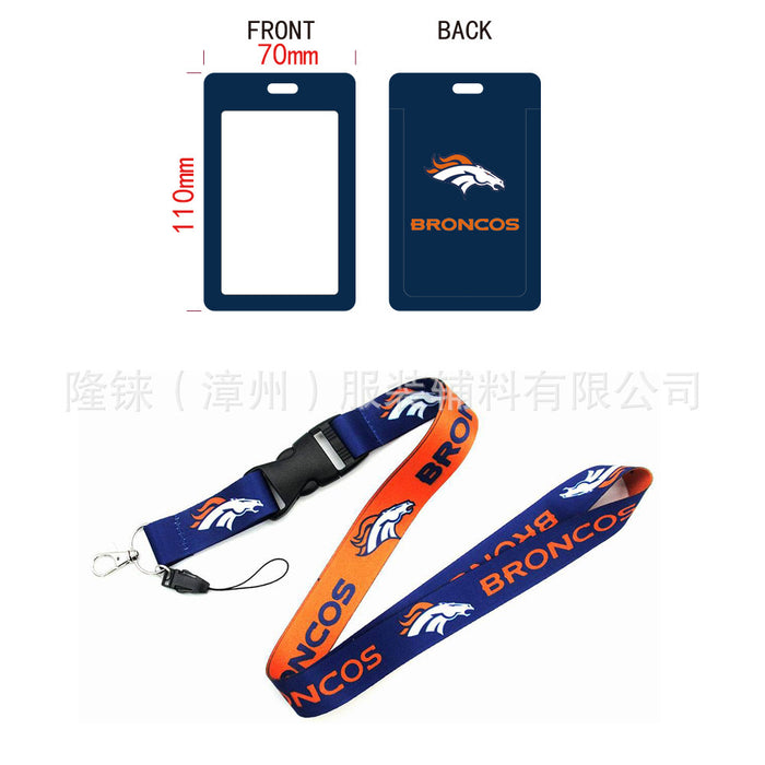 Wholesale of 10pcs/pack Rugby Card Set Polyester Hanging Cord Keychain JDC-KC-LongL001