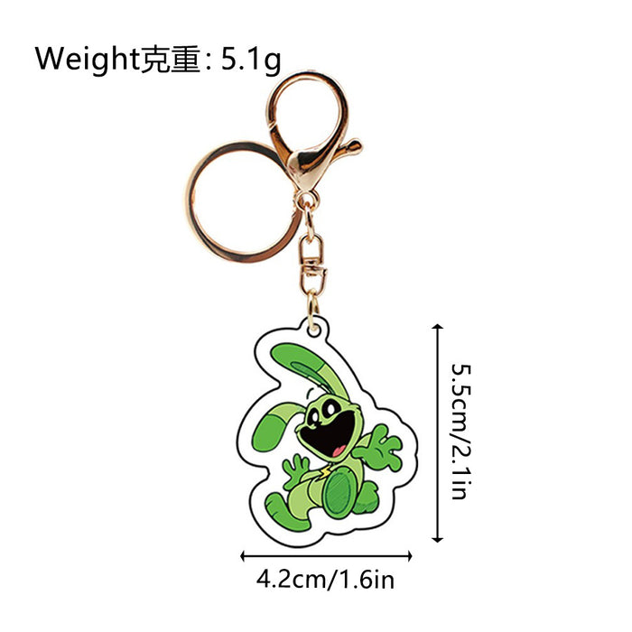 Wholesale Cartoon Smiling Animal Acrylic Keychains JDC-KC-HaoAn006