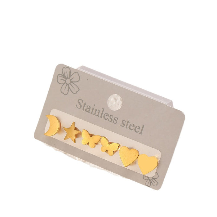 Wholesale Stainless Steel Gold Heart Earrings