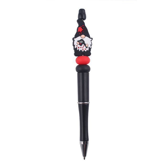 Wholesale Cartoon Christmas Silicone Plastic Bead Pen JDC-PN-GuangTian012