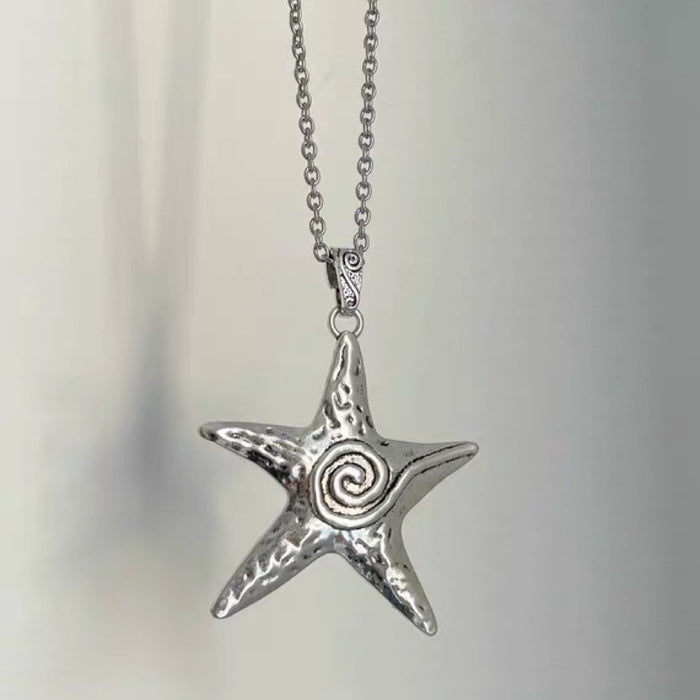 Wholesale Sea Star Necklace Cool Spice Girl Style Sub-culture Starfish Chain
