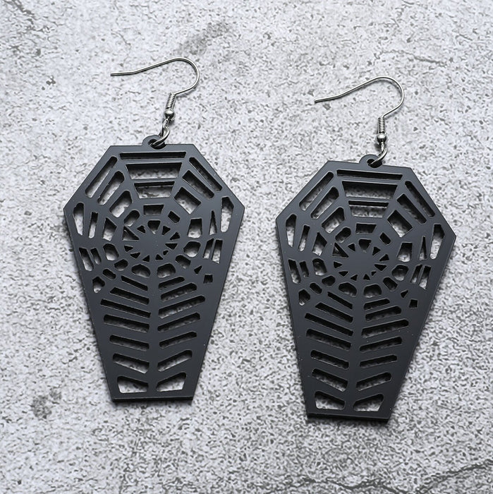 Wholesale Halloween Series Spider Web Acrylic Earrings JDC-ES-JunJie007