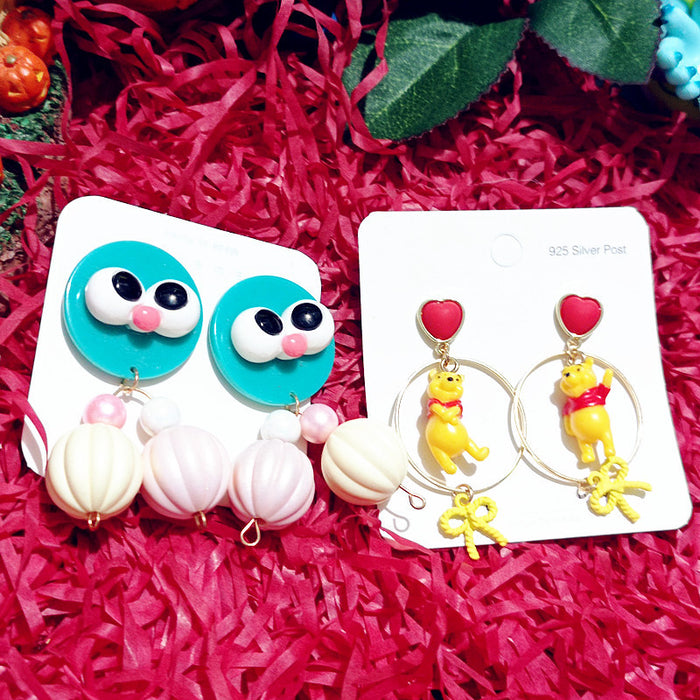 Wholesale Cartoon Cute Resin Earrings JDC-ES-Xingj058