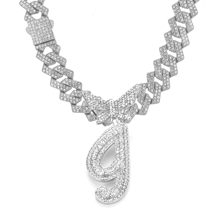 Wholesale Alloy rhinestone pendant necklace