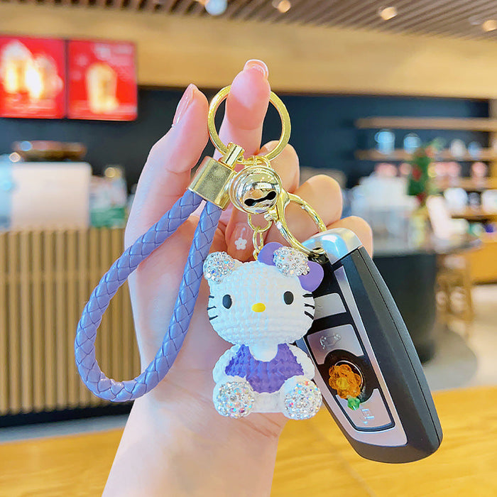 Wholesale Diamond Resin Doll Cartoon Keychain JDC-KC-YD102