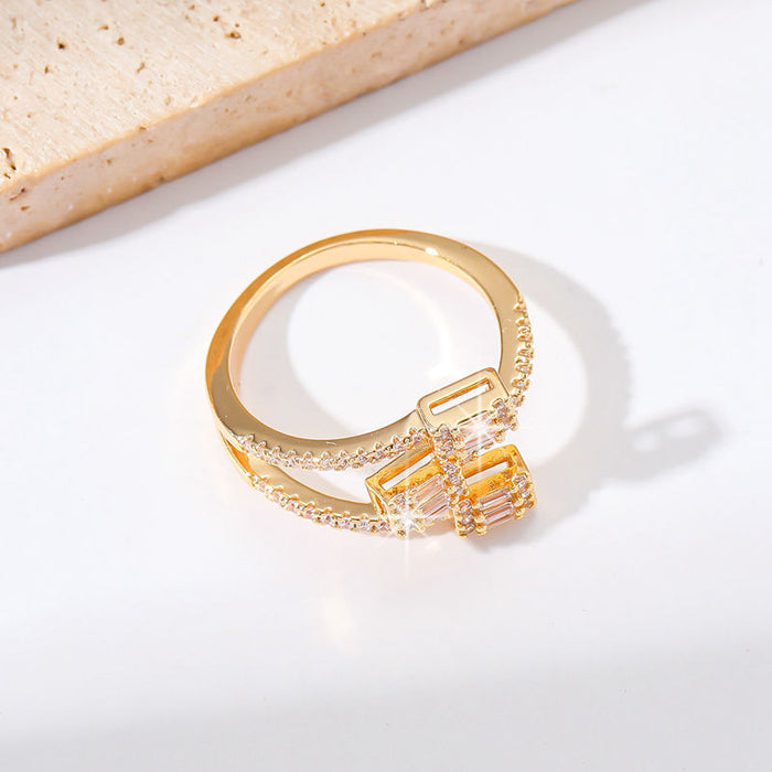 Wholesale Open Ring Female Niche Design Geometric Finger Ring Fashion