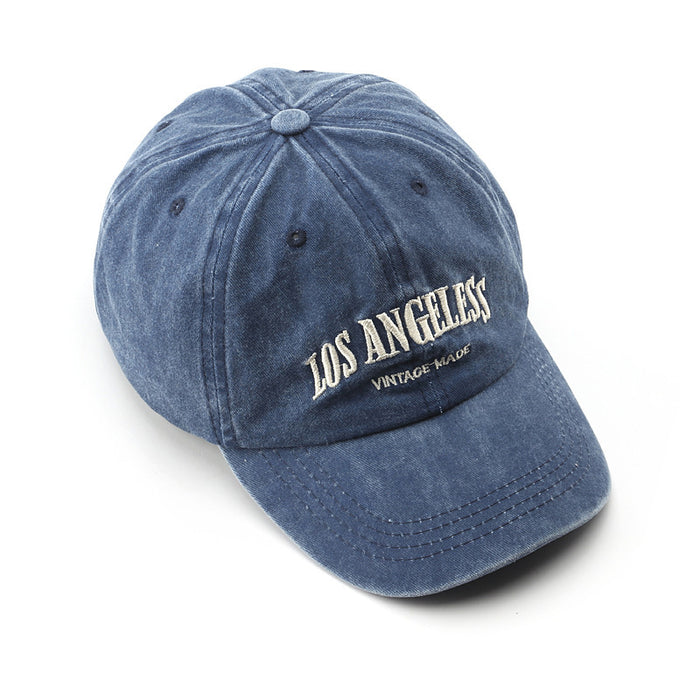 Wholesale Washed Cotton Soft Top Embroidered Men's and Women's Baseball Caps Outdoor American Denim Vintage Hats