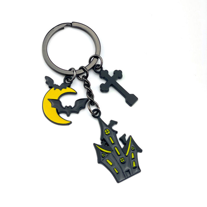 Wholesale Halloween Metal Ghost Pumpkin Keychain Boutique Resale Accessory