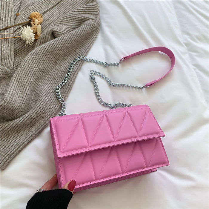 Wholesale PU Diamond Chain Embroidery Crossbody Shoulder Bag JDC-SD-MingShuo004