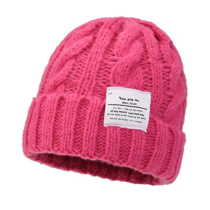 Wholesale Women's Knitted Hat Winter Thickened Fashion Warm Twist All-match Ear Protection Wool Hat Piled