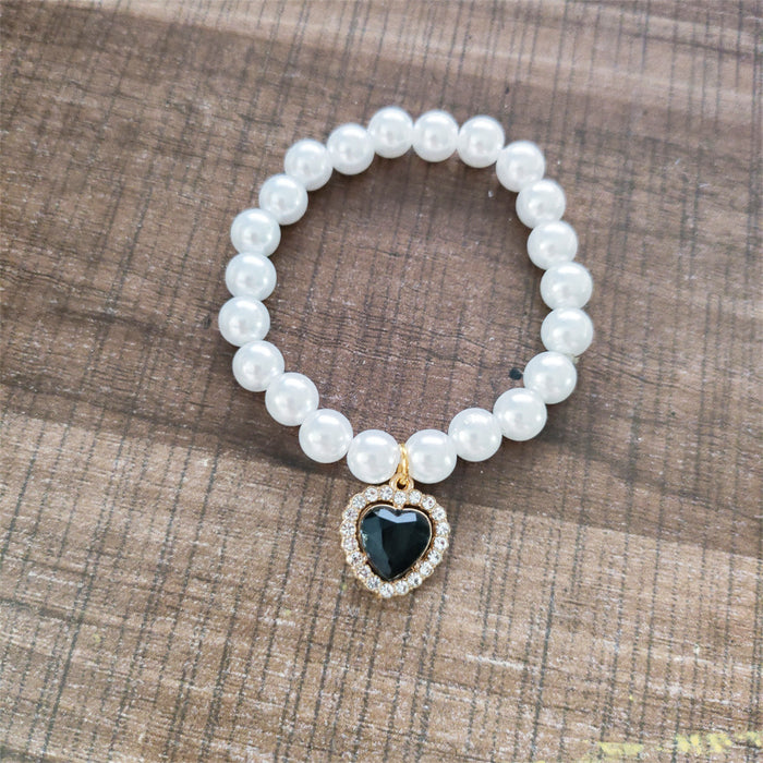 Wholesale Pearl heart necklace accessories hand-woven beaded jewelry accessories