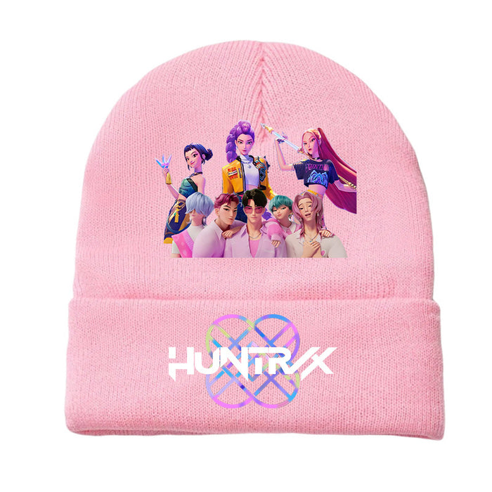 Wholesale Kpop Printed Knit Hat Fleece Hat