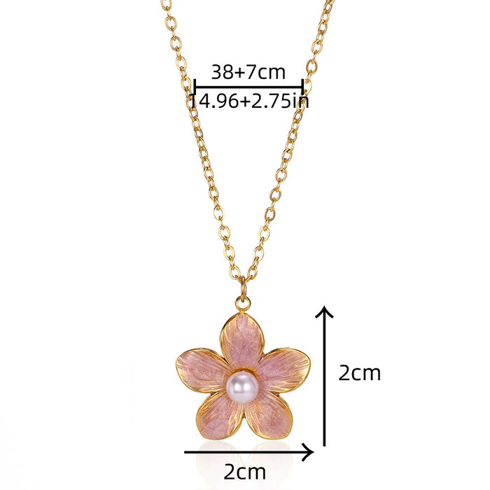 Wholesale Dragonfly Pendant Necklace Exquisite Flower Niche  Clavicle Chain Jewelry