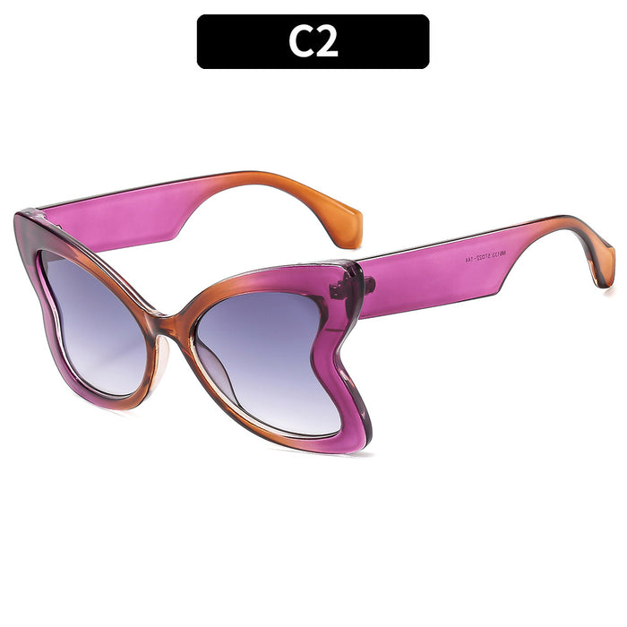 Wholesale Retro Butterfly Flat Mirror PC Sunglasses JDC-SG-XIa083