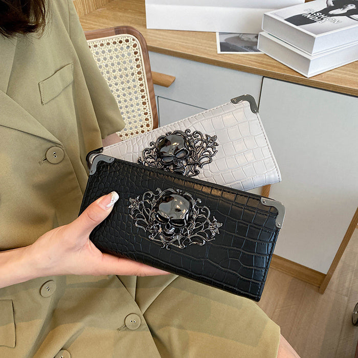 Wholesale Women' s Solid Color Crocodile Pattern PU Handbag Everyday Fashion Accessory