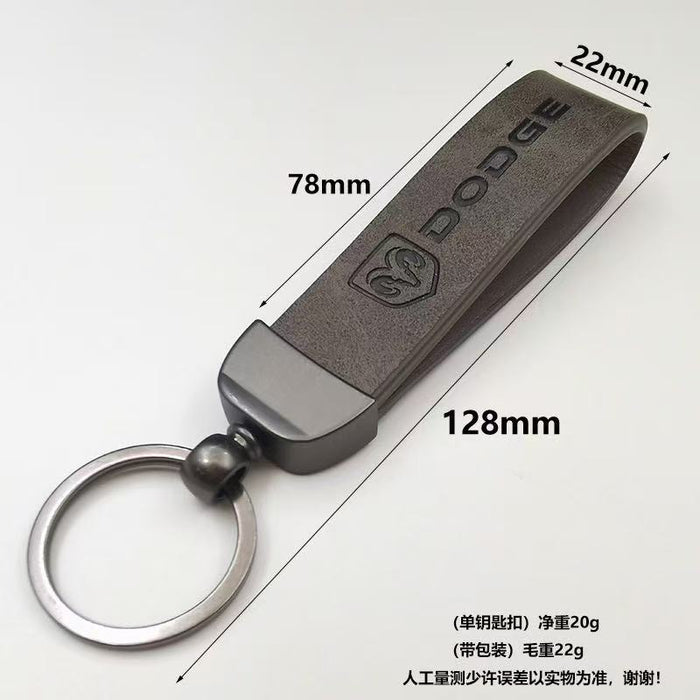 Wholesale Minimally designed car keychain with color changing leather logo, men's keychain pendant