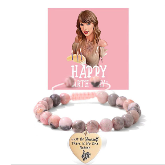 Wholesale Trendy Heart Shaped Rainbow Stone Bracelet Stainless Steel Fashion Accessory MOQ≥2