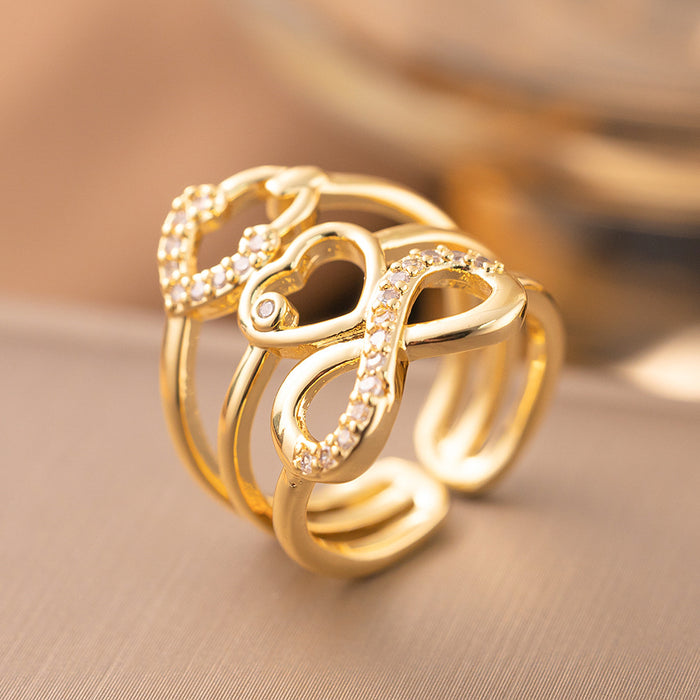 Wholesale Letter Rivet Zircon Ring