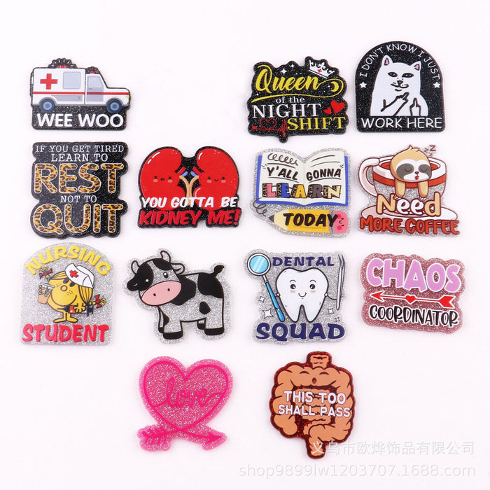 Wholesale Cartoon Organ Acrylic Pin DIY Patch Accessories JDC-FK-OuYie012