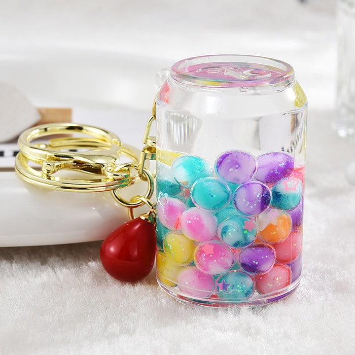 Wholesale Acrylic oil-filled pendant,  glow-in-the-dark iceberg cup keychain