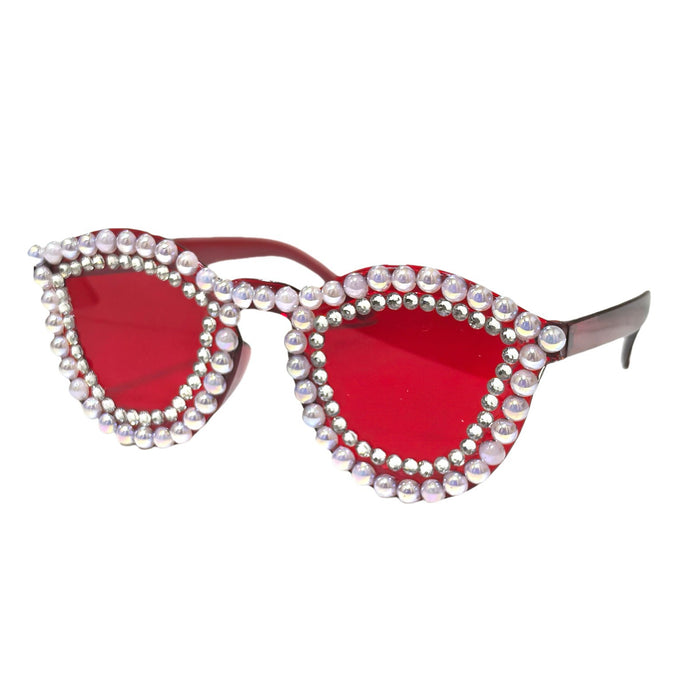 Wholesale Pearl studded cat eye sunglasses and glasses