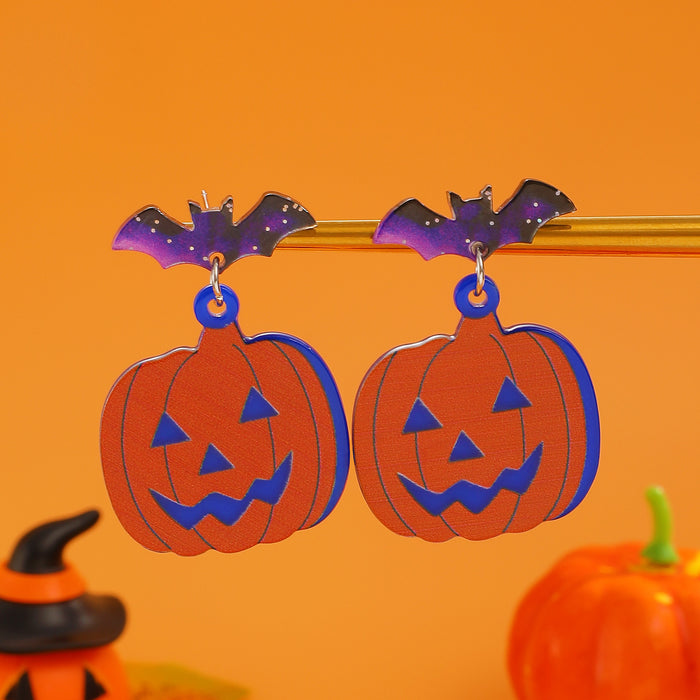 Wholesale  candy ghost hat earrings acrylic small holiday earrings cartoon cute funny earrings