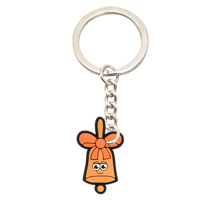 Wholesale  10 PCS Cartoon Keychain PVC Soft Rubber Keychain Accessories  Cute Pendant Keychain