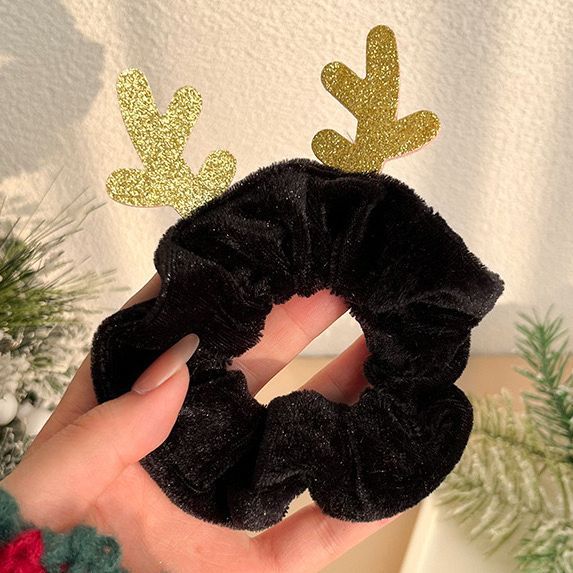 Wholesale Christmas Cartoon Deer Biscuits Braided Hair Scrunchies JDC-HS-Shuy002