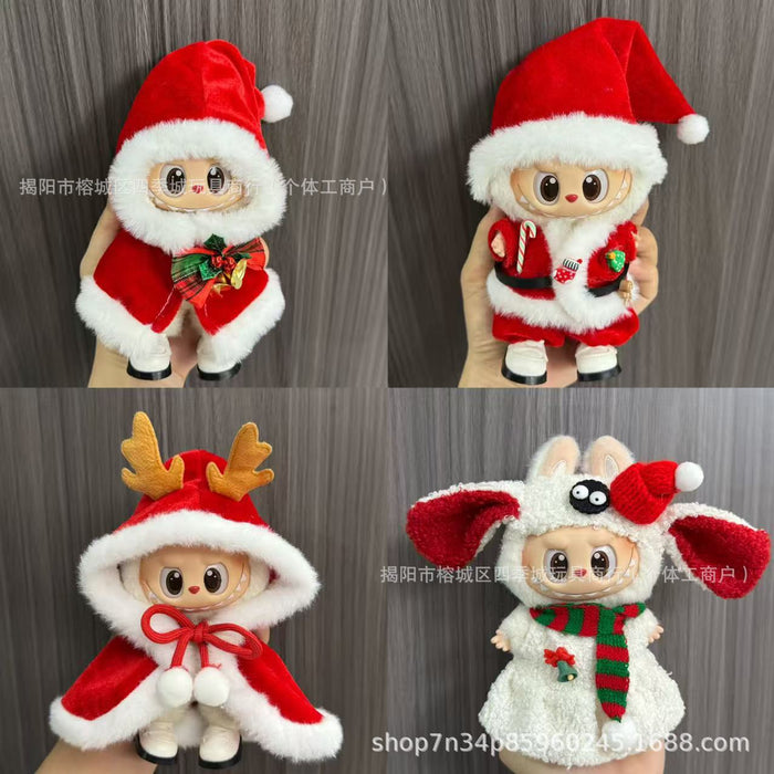 Wholesale Only the clothing keychain dolls Christmas outfit sets.