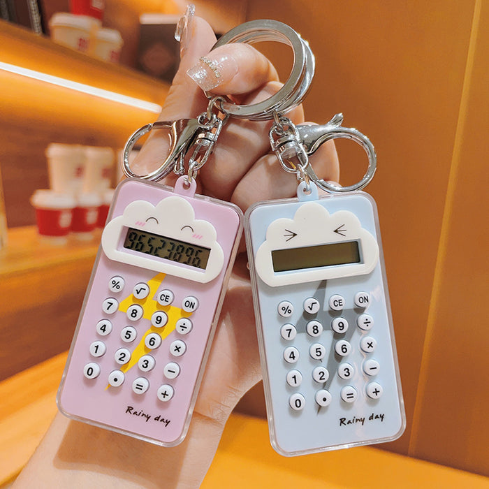 Wholesale Plastic Cartoon Lightning Calculator Keychain JDC-KC-ShuoT021